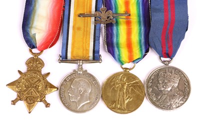 Lot 19 - A First World War Mons Trio, awarded to 9175...