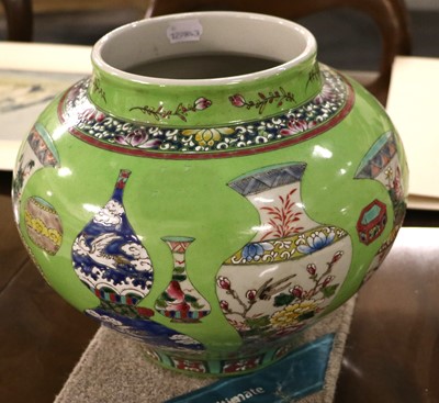 Lot 329 - A Chinese Porcelain Vase, Jiajing reign mark...