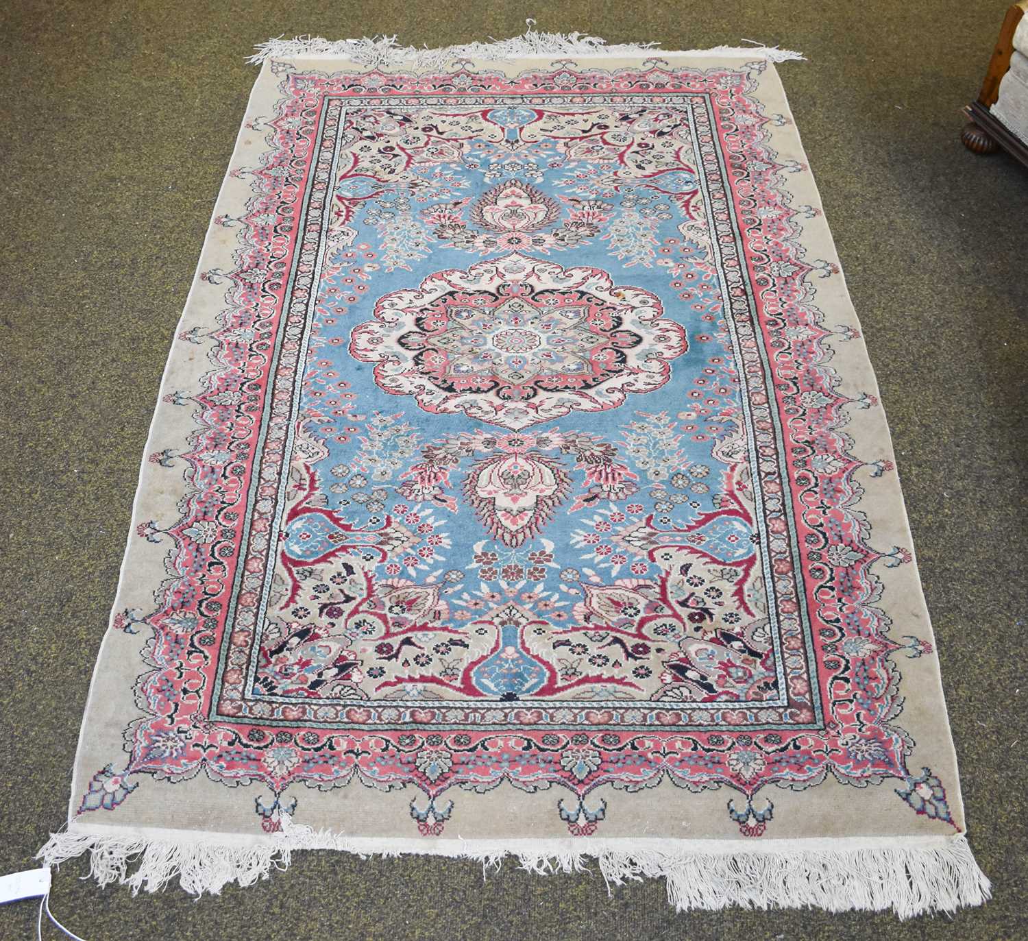 Lot 1264 - Turkish-Cypriot Marriage Rug, the sky blue...