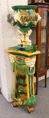 Lot 323 - A Reproduction Minton Style Majolica...