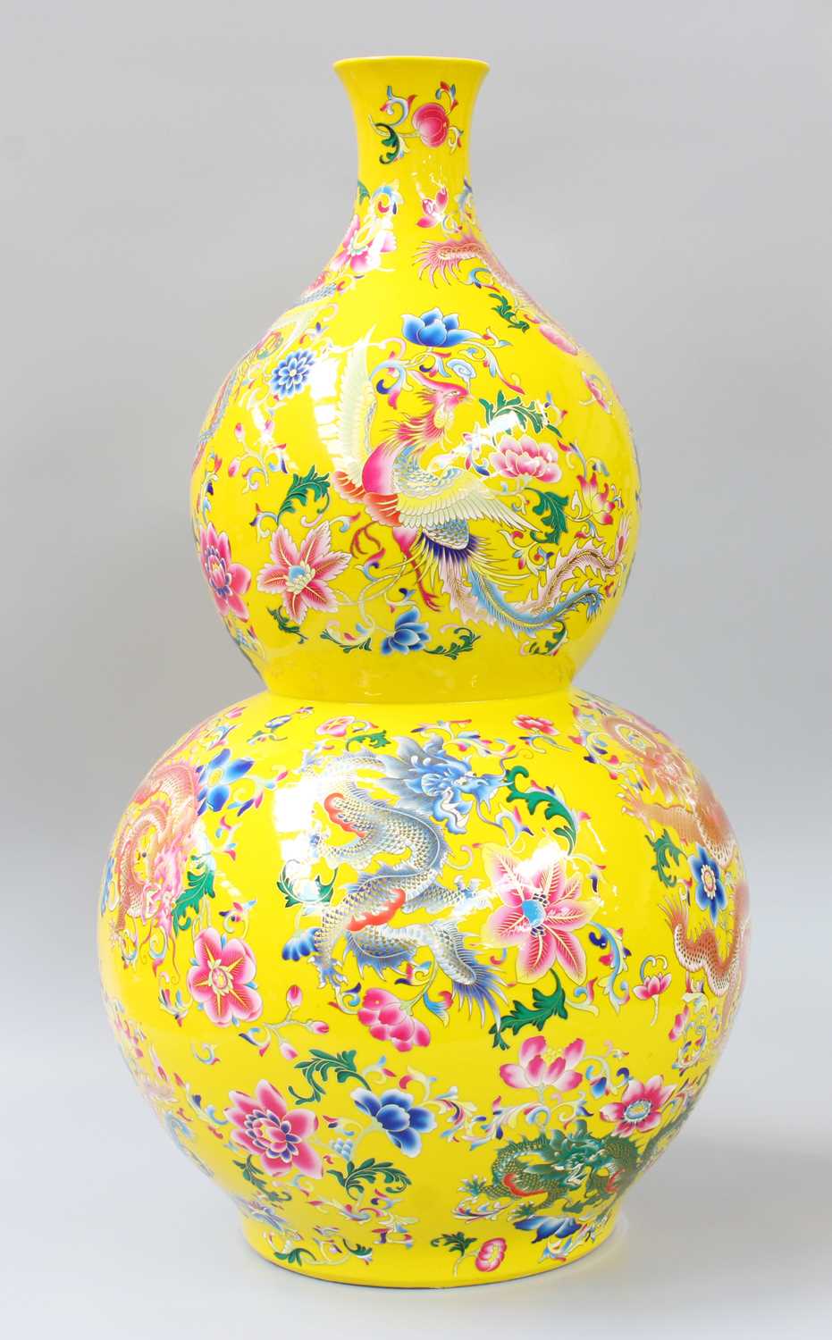 Lot 137 - A Large Chinese Pocrelain Double Gourd Vase,...