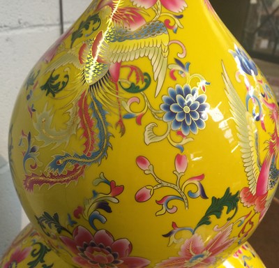 Lot 137 - A Large Chinese Pocrelain Double Gourd Vase,...