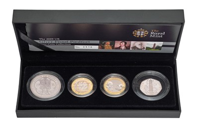 Lot 365 - Royal Mint Silver Proof Piedfort Four Coin...