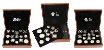 Lot 355 - 3x UK Premium Proof Sets, comprising; 2012...