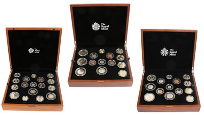 Lot 356 - 3x UK Premium Proof Sets, comprising; 2015 14...