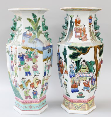 Lot 128 - Two Similar Modern Chinese Porelain Vases,...