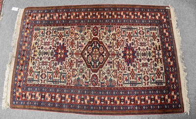 Lot 1028 - Ardabil Rug, the ivory field of tribal and...