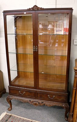 Lot 1442 - A Queen Anne Style Mahogany Display Cabinet,...