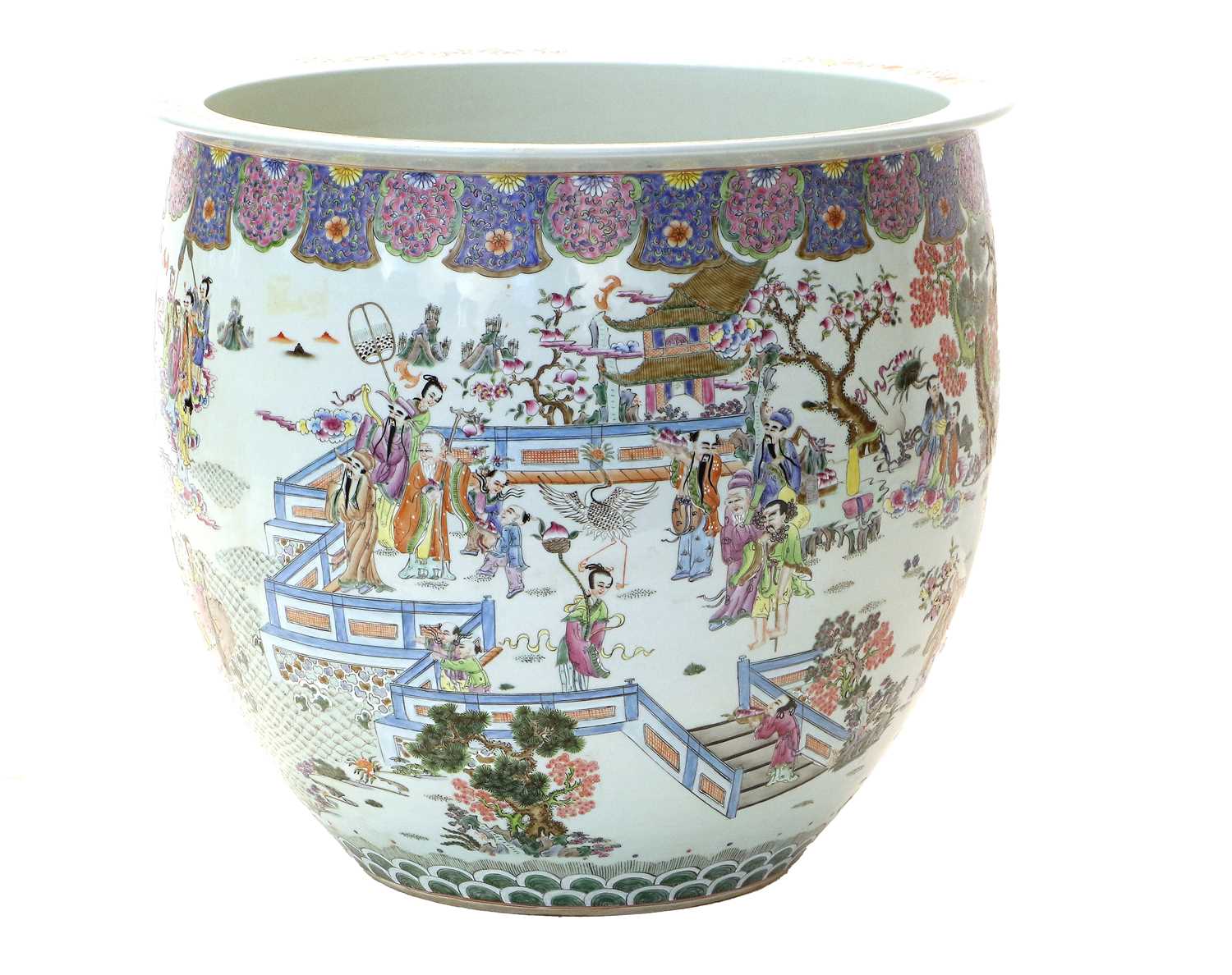 Lot 198 - A Large Chinese Porcelain Fish Bowl, Qianlong...