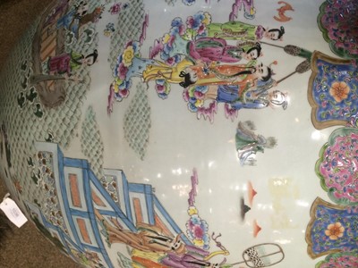 Lot 198 - A Large Chinese Porcelain Fish Bowl, Qianlong...