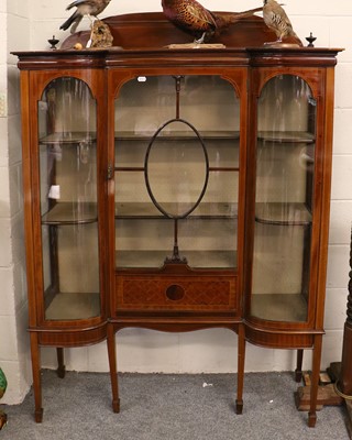 Lot 1237 - An Edwardian Inlaid Mahogany Display Cabinet,...