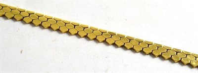 Lot 166 - An 18ct gold fancy link necklace, 40.5cm