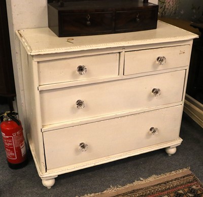 Lot 1244 - A Victorian Painted Pine Chest, 96cm by 46cm...