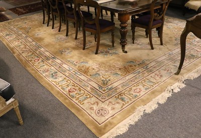 Lot 1273 - Chinese Carved Carpet, the champagne field...