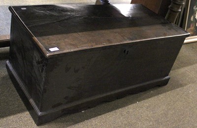 Lot 1328 - An 18th century Oak Chest, with hinged top and...