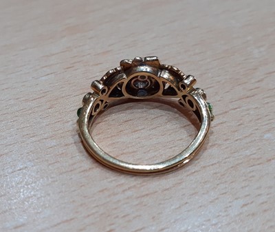 Lot 2081 - An Edwardian Enamel and Diamond Ring the old...