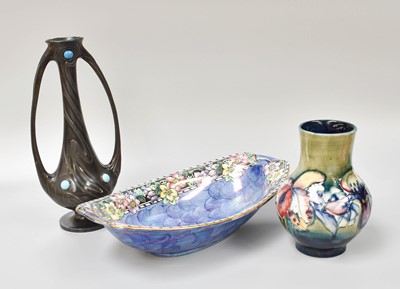 Lot 285 - A Walter Moorcroft Pottery Vase, Orchids and...
