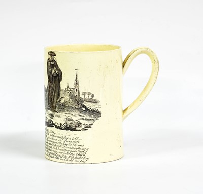 Lot 63 - A Creamware Cylindrical Mug, circa 1770, with...