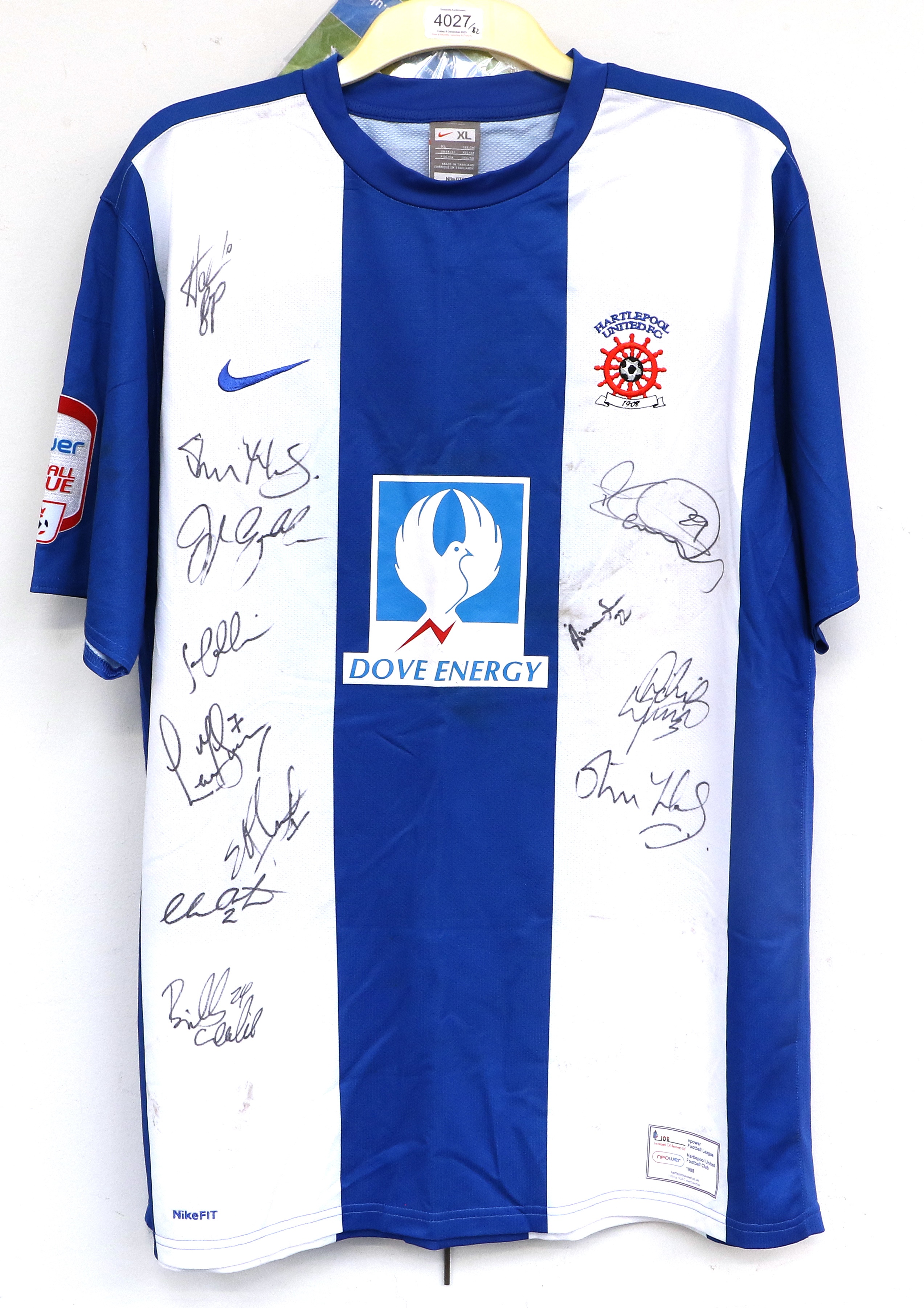 Lot 4027 Autographed Football Shirts