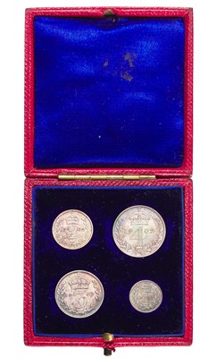 Lot 211 - Edward VII, Maundy Set 1902, 4 coins...