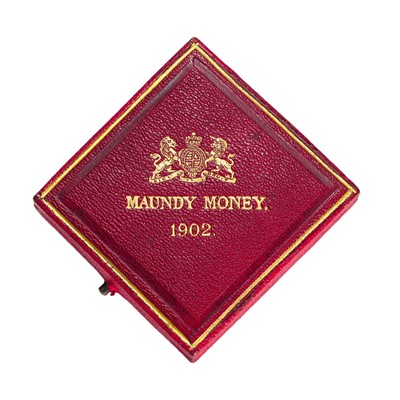 Lot 211 - Edward VII, Maundy Set 1902, 4 coins...