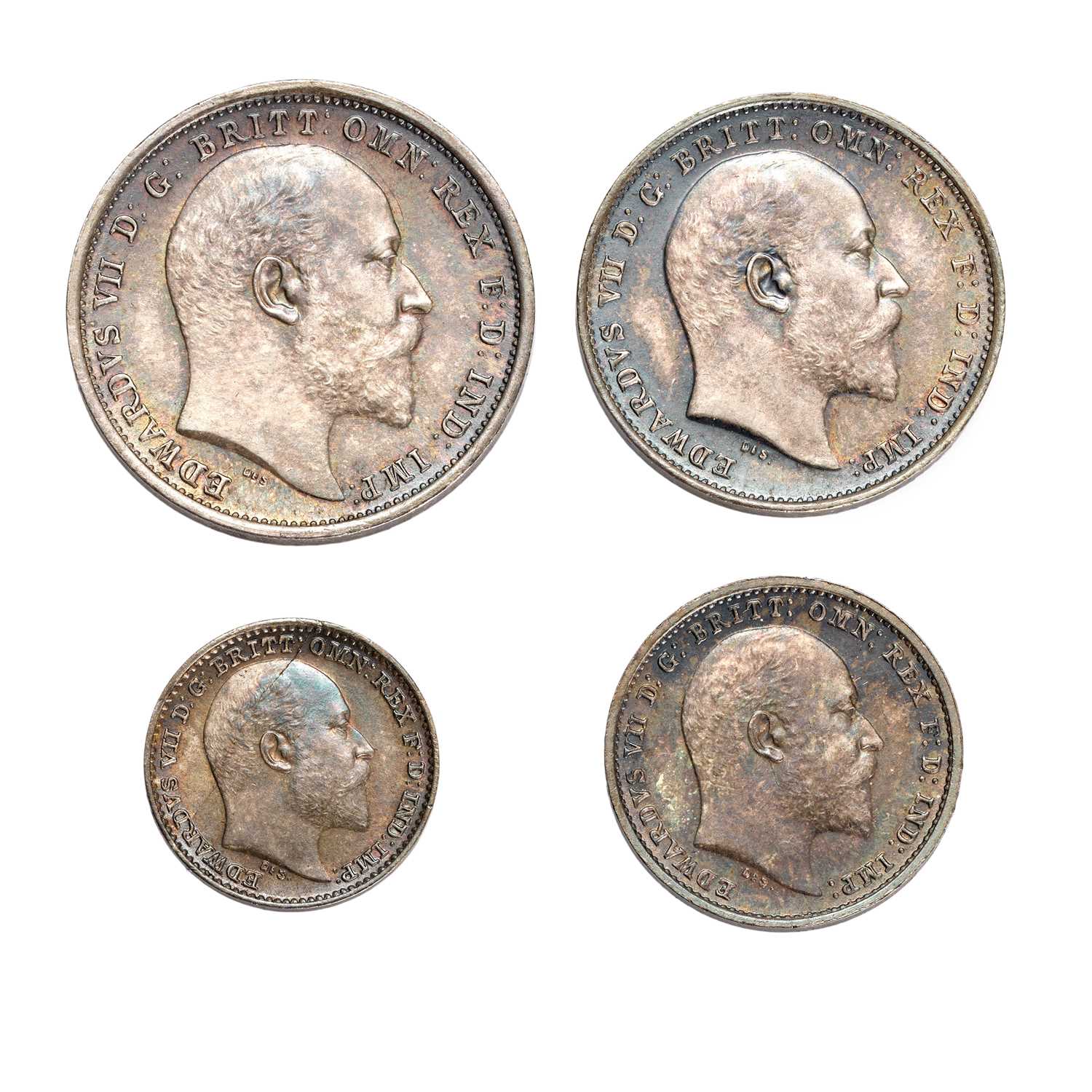 Lot 212 - Edward VII, Maundy Set 1903, 4 coins