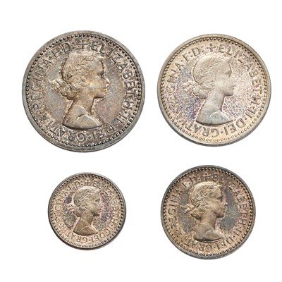 Lot 217 - Elizabeth II, Maundy Set 1969, 4 coins...