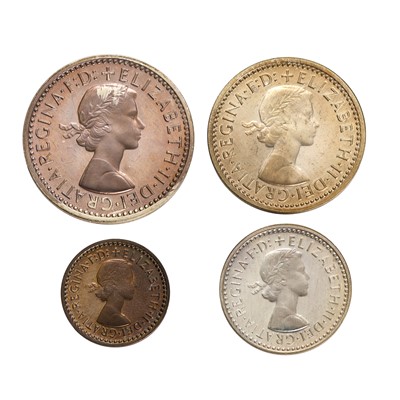 Lot 218 - Elizabeth II, Maundy Set 1970, 4 coins...