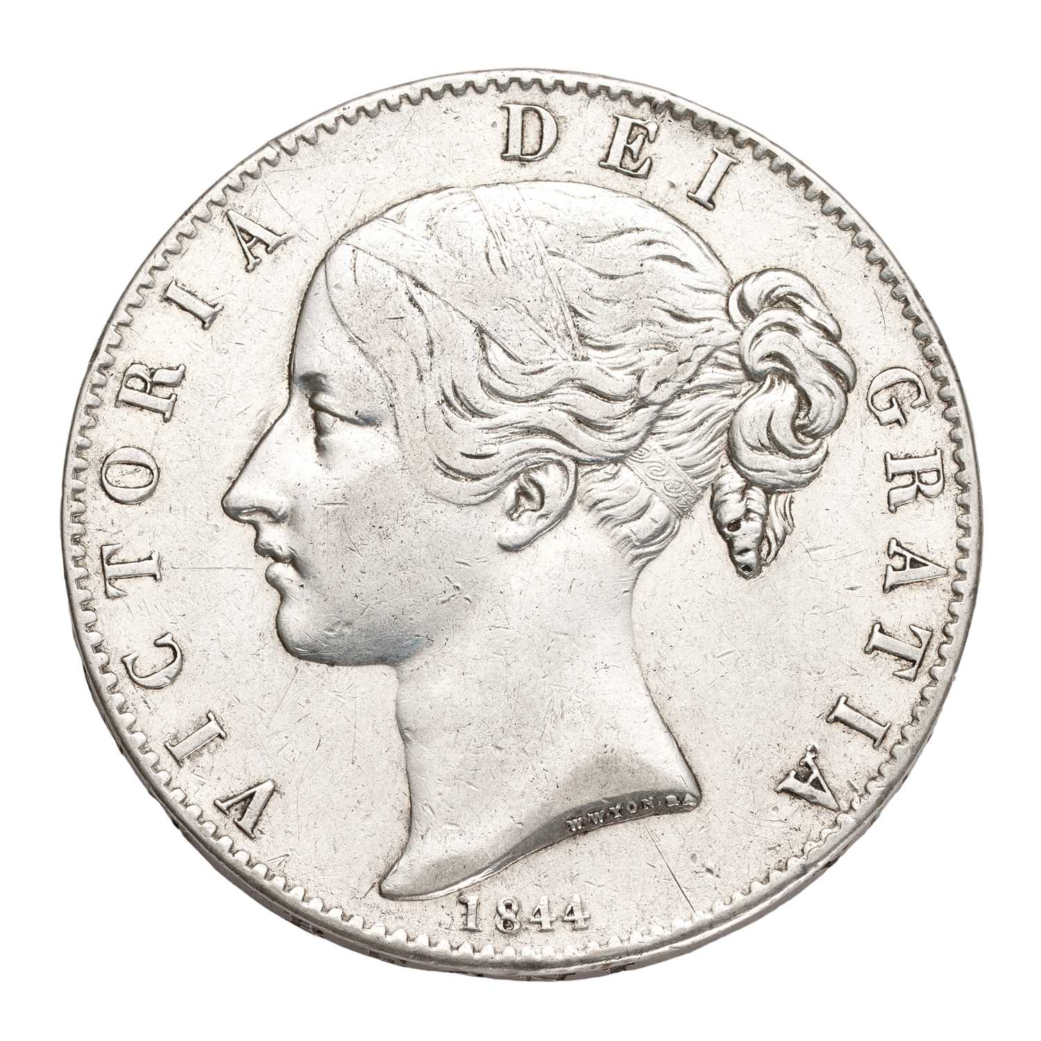 Lot 90 - Victoria, Crown 1844, star stops (Bull 2561,...