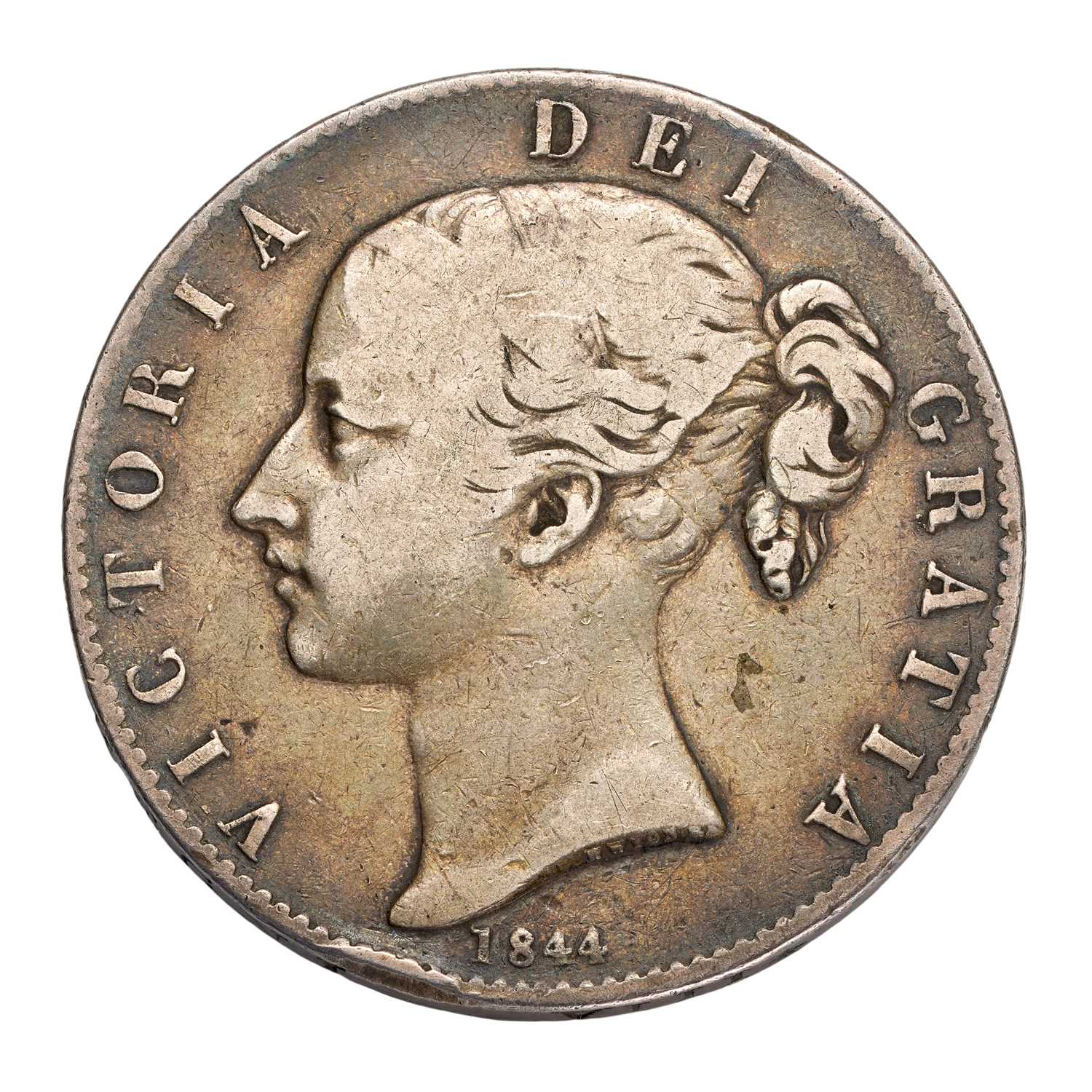 Lot 91 - Victoria, Crown 1844, star stops (Bull 2561,...