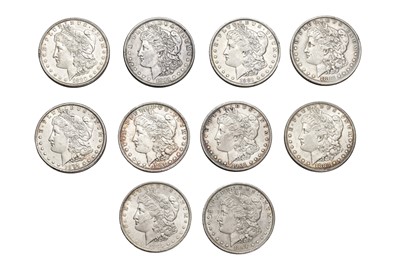 Lot 184 - 10 x USA 'Morgan' Dollars: comprising; 1880s,...