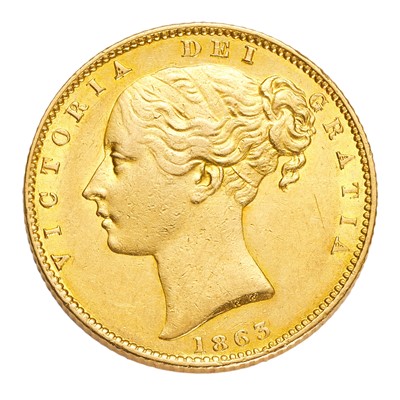 Lot 241 - Victoria, Sovereign 1863 (S.3852D), in fitted...