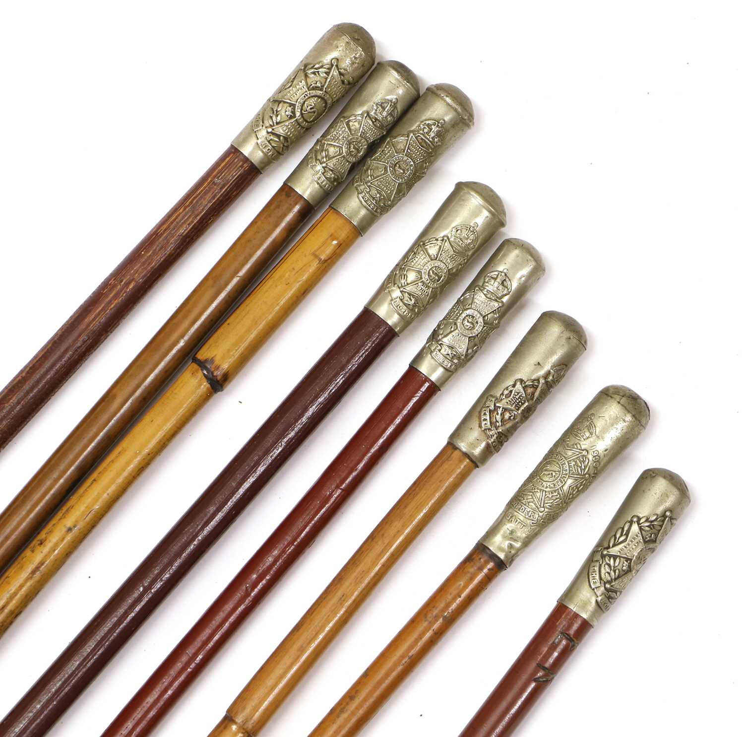 Lot 84 - Eight First World War Swagger Sticks to the