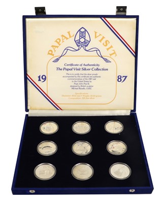 Lot 387 - The Papal Visit Silver Collection, comprising;...