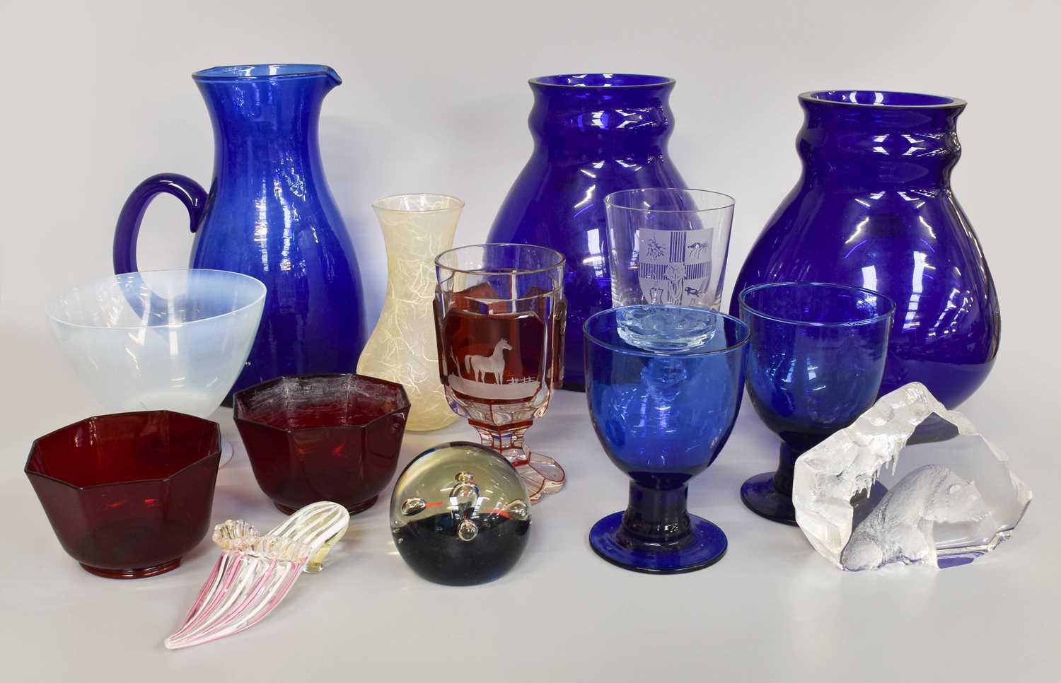 Lot 226 - Assorted Glassware, including a Vaseline...