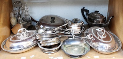 Lot 180 - A Quantity of Silver Plated Items, including:...