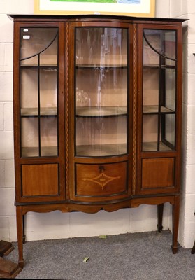 Lot 1241 - An Edwardian Inlaid Mahogany Display Cabinet,...