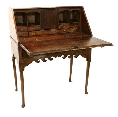 Lot 1122 - A George III Elm and Ash Provincial Bureau,...