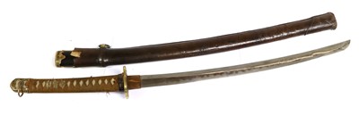 Lot 182 - A Second World War Japanese Wakizashi, the...