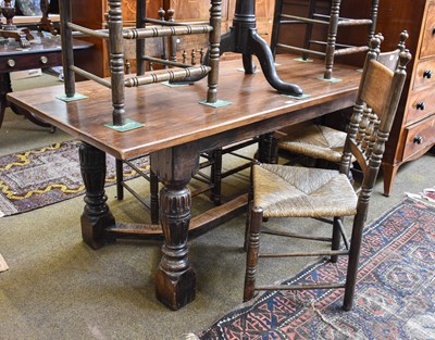 Lot 1367 - A Oak Refectory Style Dining Table, in 17th...