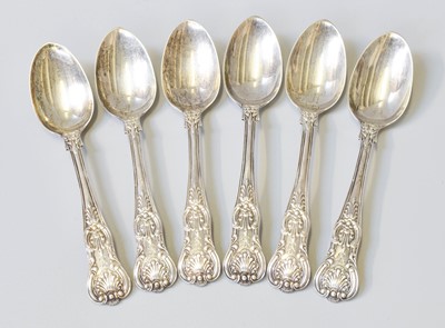 Lot 160 - A Set of Six Victorian Silver Silver Teaspoons,...