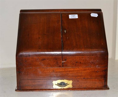 Lot 197 - A 19th century mahogany stationery box