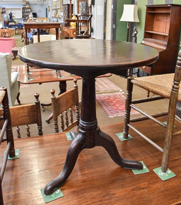 Lot 1366 - A George III Mahogany Tripod Table , rotating...