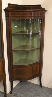 Lot 1359 - An Edwardian Inlaid Mahogany Serpentine...