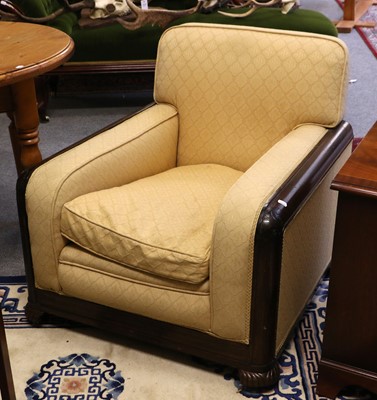 Lot 1217 - A 1920s Mahogany Framed Three Piece Suite,...