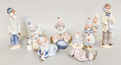 Lot 232 - A Group of Lladro Clowns (one tray)