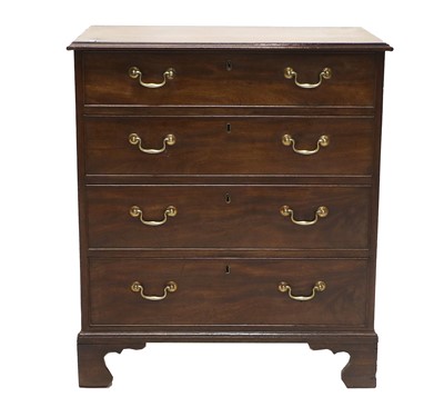 Lot 1176 - A George III Mahogany Straight-Front Chest of...