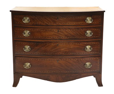 Lot 1153 - A George III Mahogany and Parquetry-Banded...