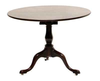 Lot 1174 - A George III Mahogany Tilt-Top Tripod Table,...