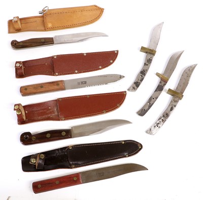 Lot 154 - Seven Sheffield Made Knives, comprising a...